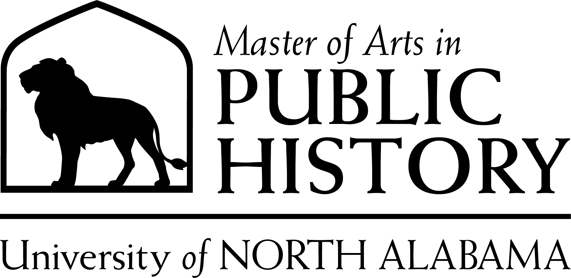 Public History Masters Dept Logo in Black